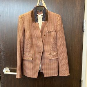 NWT Veronica Beard Dickey Jacket Upcollar Plaid Size 6